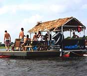 Floating Tiki Hut, Party, Hydroflying & Wakeboarding!